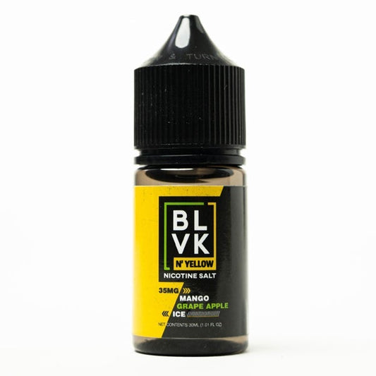 BLVK & Yellow Nic Salt - Mango Grape Apple Ice Bottle