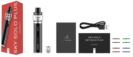 in the box vaporesso sky solo plus vape