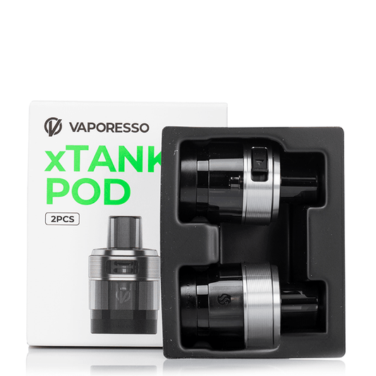 Vaporesso XTANK POD with packaging on a white background