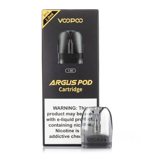 VOOPOO Argus Pod Cartridge packaging with a clear pod