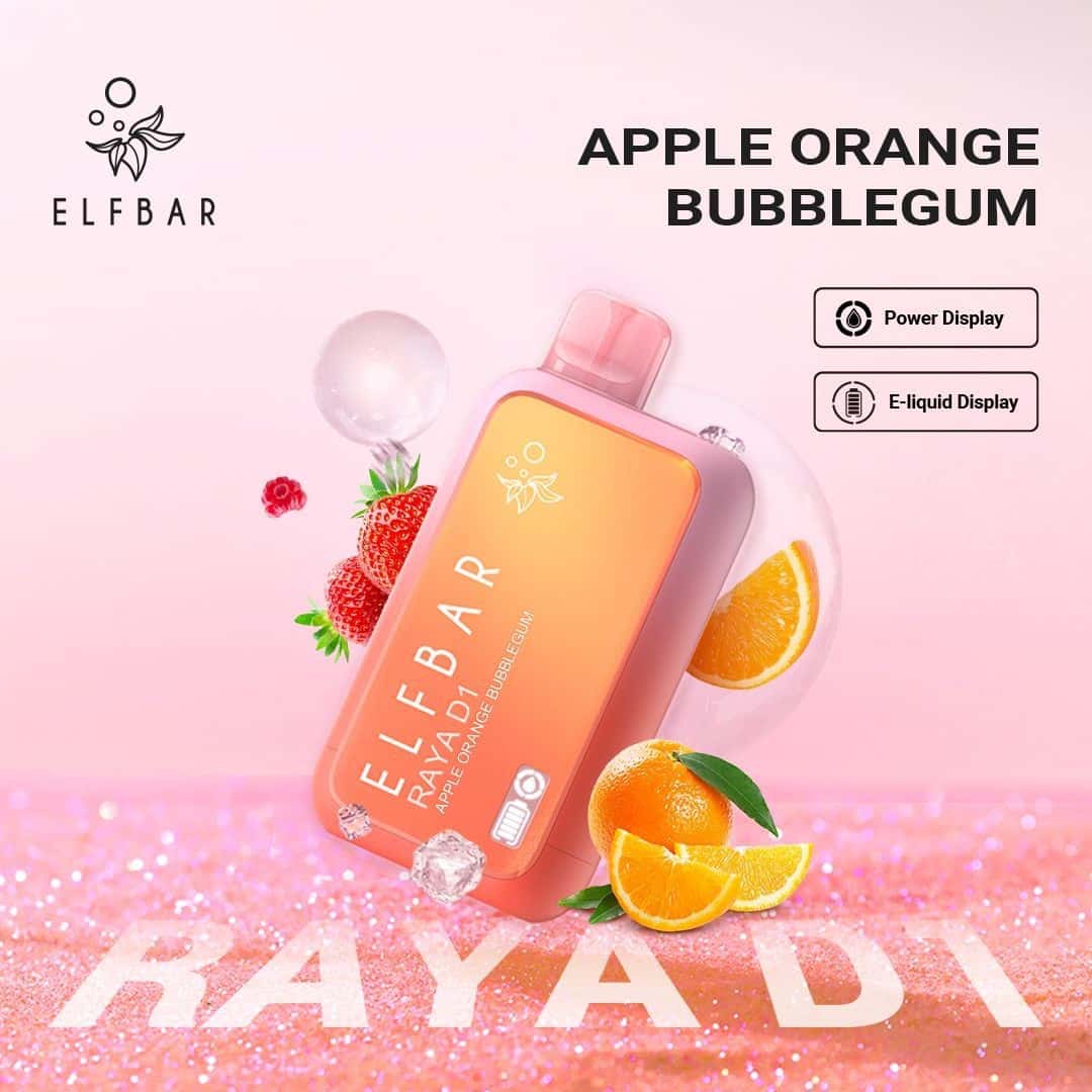Elfbar Raya D1 Peach Apple Orange Bubblegum