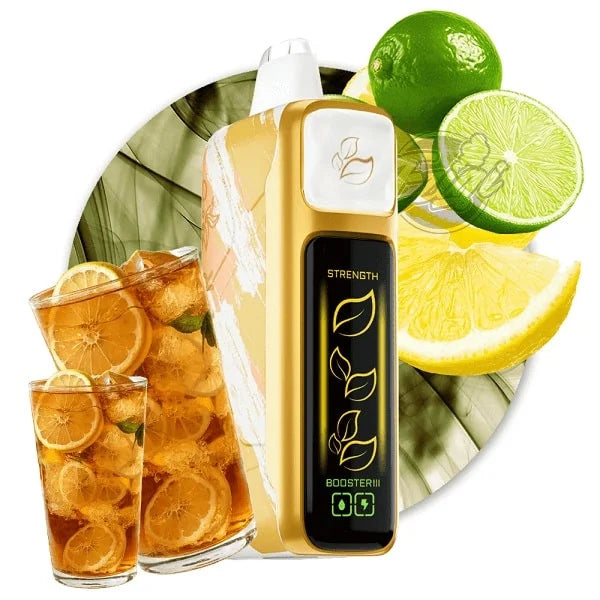 elf bar nic king Vape device with lemon and lime slices on a white background