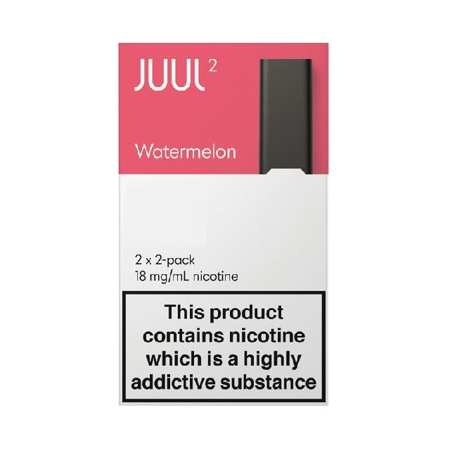 Juul2 watermelon vape device packaging on a white background