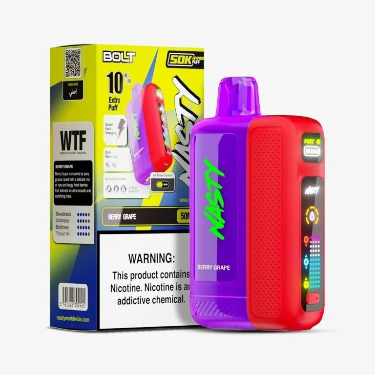 Nasty BOLT 50k Vape Berry Grape flavour