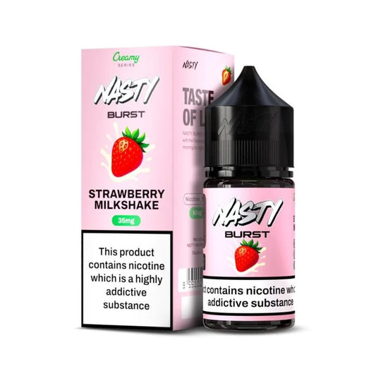 Nasty Burst - Strawberry Milkshake Nic Salt packaging