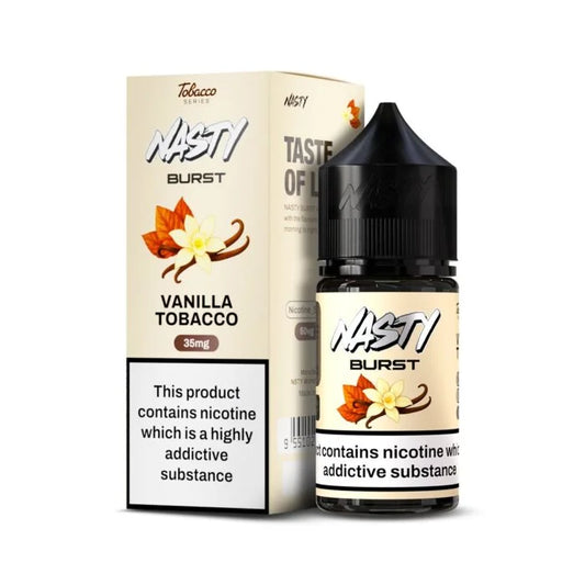 Nasty Burst - Vanilla Tobacco Nic Salt packaging