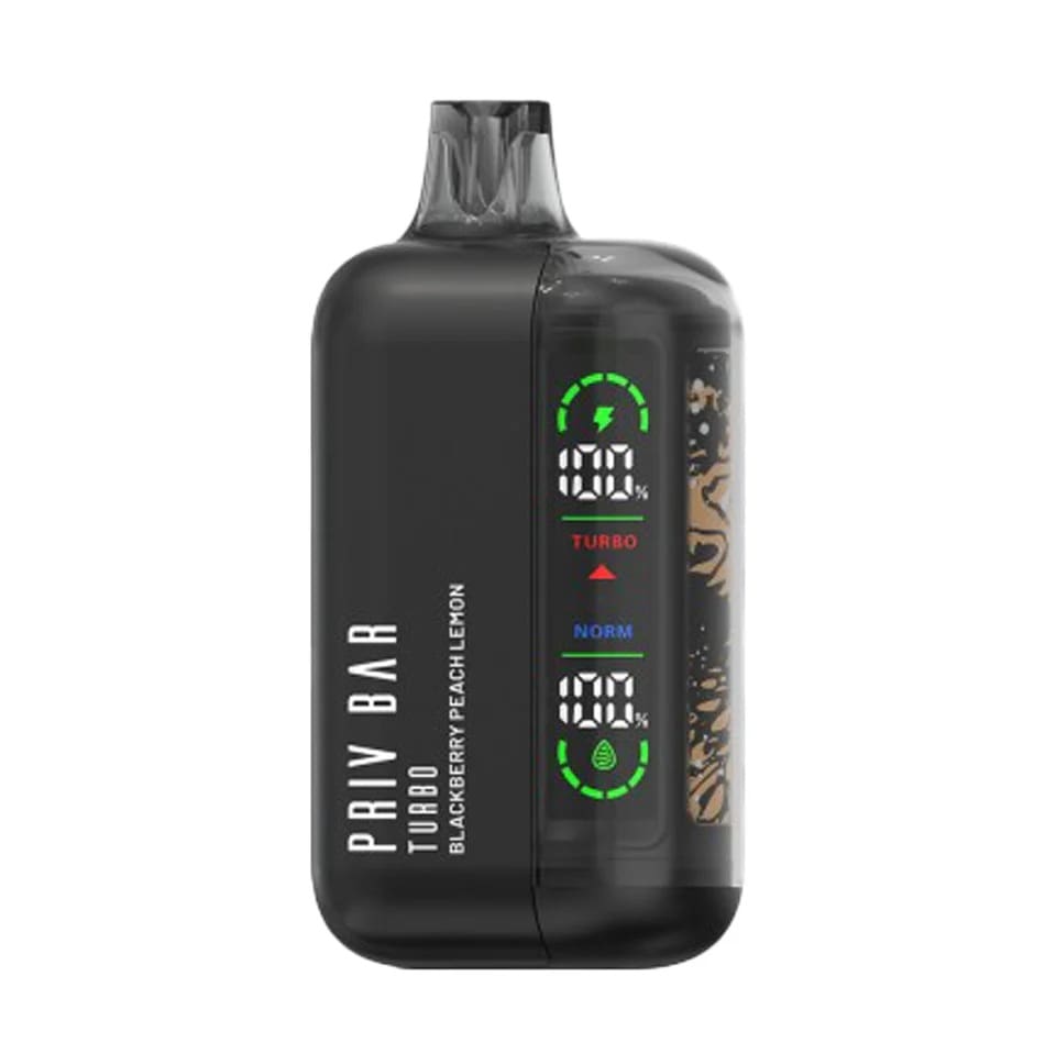 Priv Bar Turbo Vape blackberry peach lemonade
