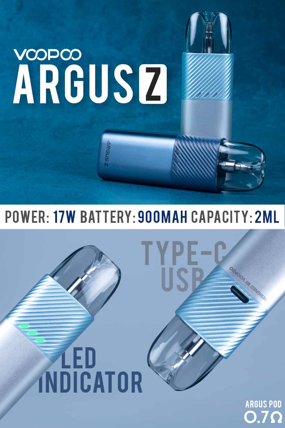 Voopoo Argus Z Infographic