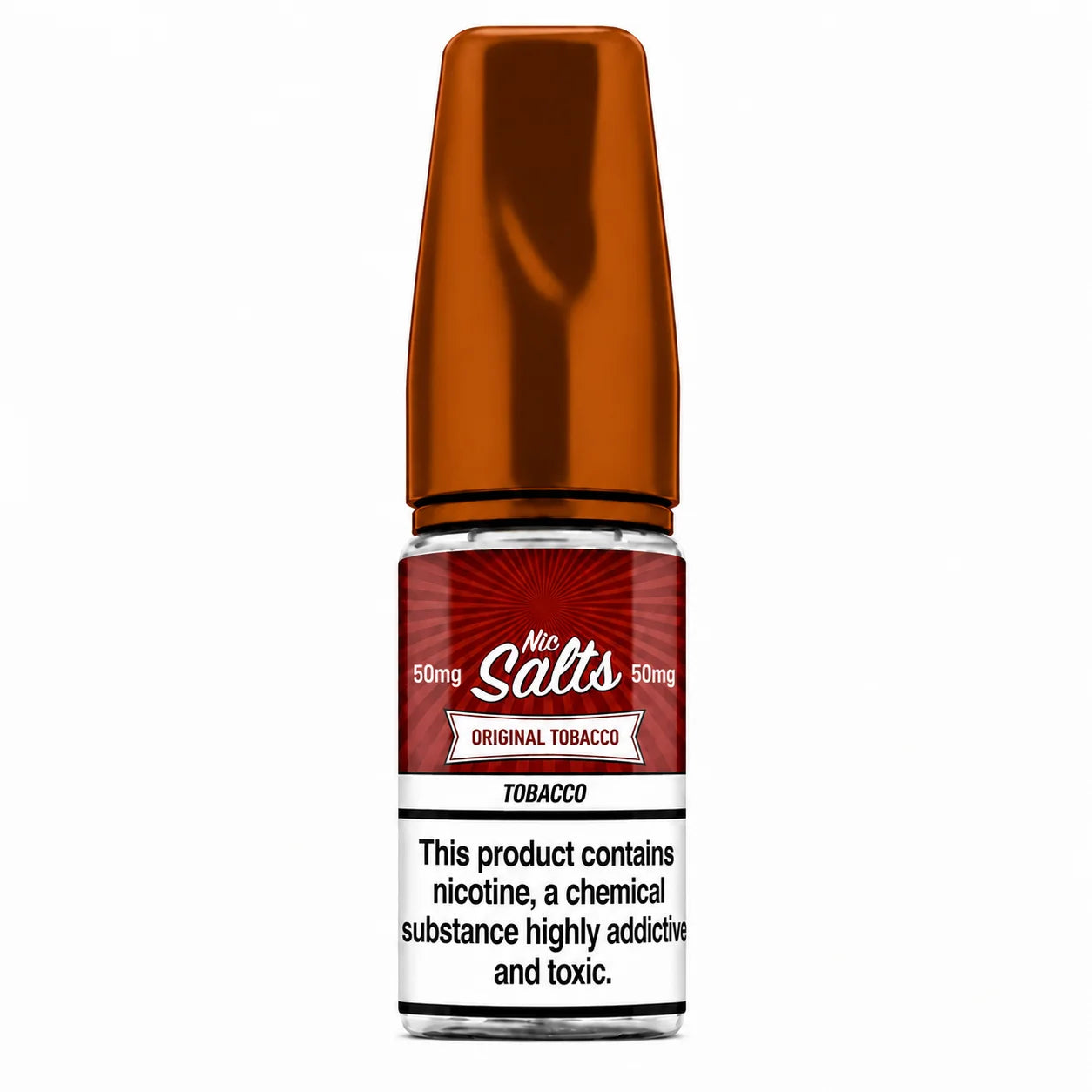 Dinner lady salts original tobacco bottle on white background