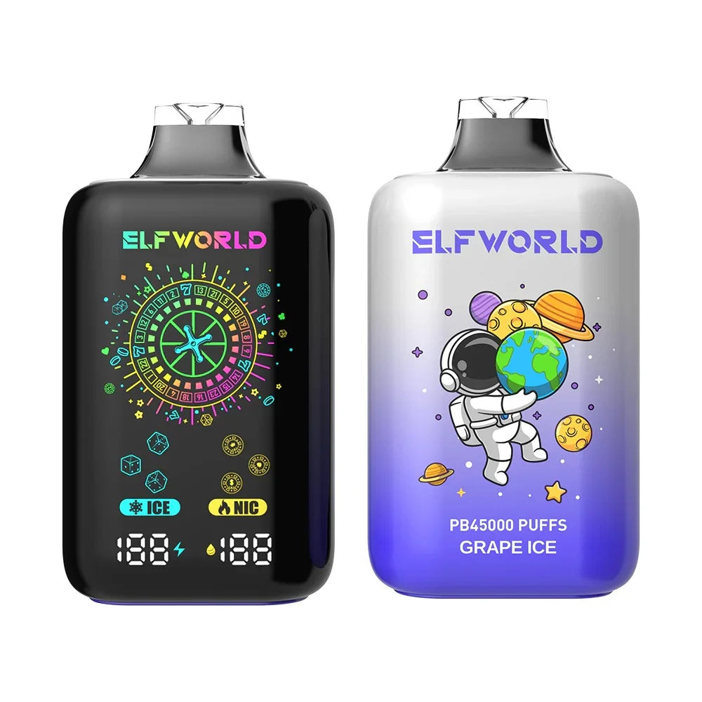 elfworld pb45000 grape ice - front and back