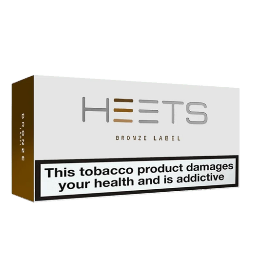 HEETS cigarette Bronze Label packaging 