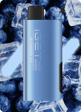 iget soul vape device- blueberry ice, with berries and ice in background