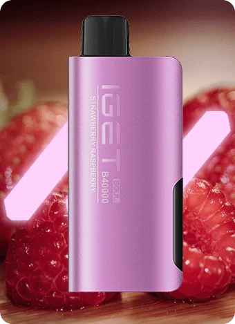 iget soul vape device- strawberry raspberry, with berries in background