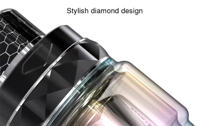 Close-up of a stylish diamond design on a ijoy diamond baby vape tank