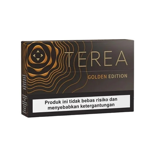 Terea Golden Edition packaging with branding and text on a white background