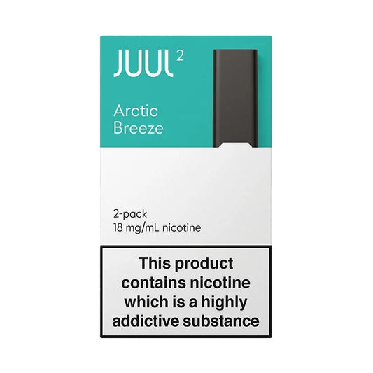 Juul2 Arctic Breeze vape device packaging on a white background