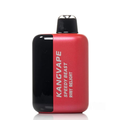 Red and black Kangvape speedy beast x - ruby delight vape device on a white background