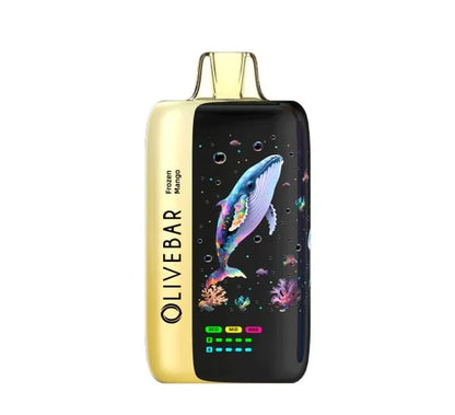 Vape device with a whale design and Olivebar branding on a white background