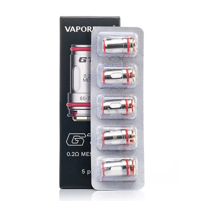 Vaporesso GTI vape coils 0.2ohm packaging with black box and clear blister pack